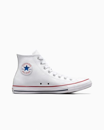 Dámské Boty Vysoké Converse Chuck Taylor All Star Læder Bílé | CZ F31IA52